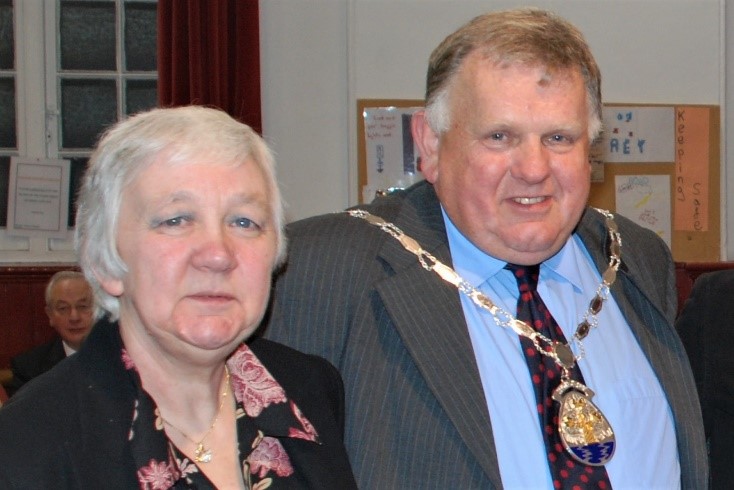 A photo of the late councillor Valerie Marshall with her husband Simon Marshall