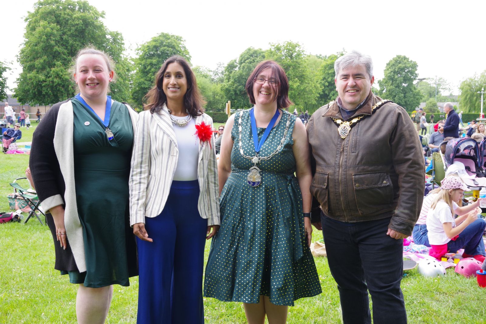 Left to right: Councillor Hannah Avery, MP Claire Coutinho, Councillor Samantha Marshall and Councillor Frank Kelly